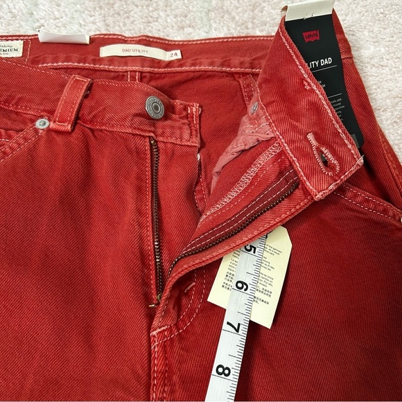 NWT Levis Dad Utility Burnt Red Pants SZ 24 Fall Autumn Back to School Mid Rise - Picture 11 of 13